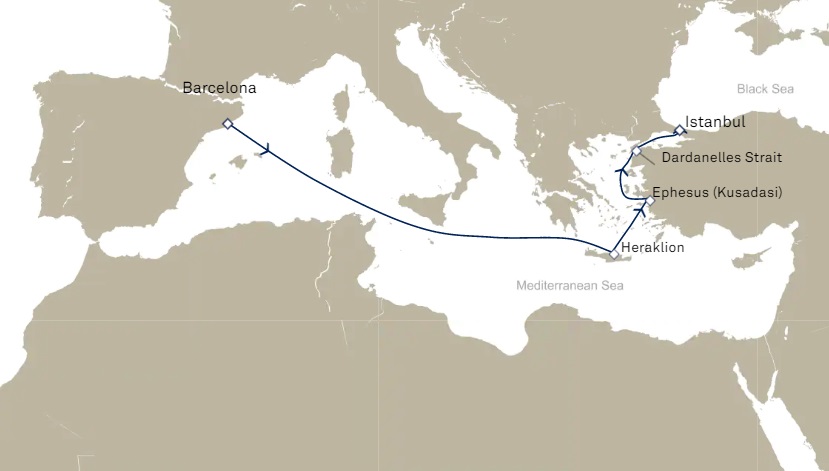 Mar Egeo y Estambul desde Barcelona