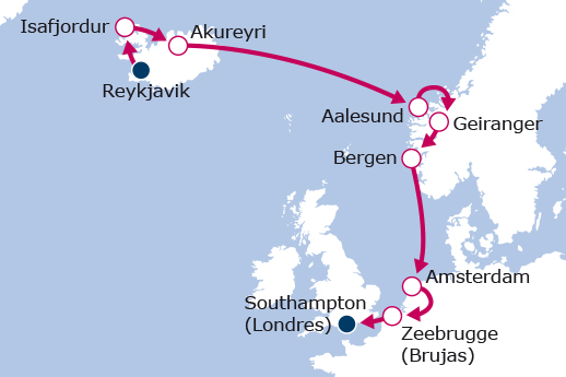 Fiordos Noruegos e Islandia