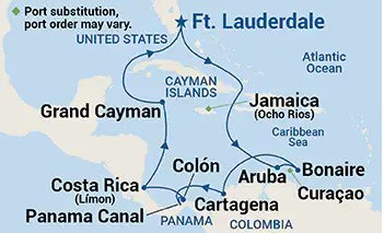 Canal de Panamá con Costa Rica y Caribe