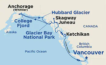Aventura en Alaska, ida y vuelta desde Vancouver