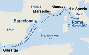 Barcelona, Francia e Italia