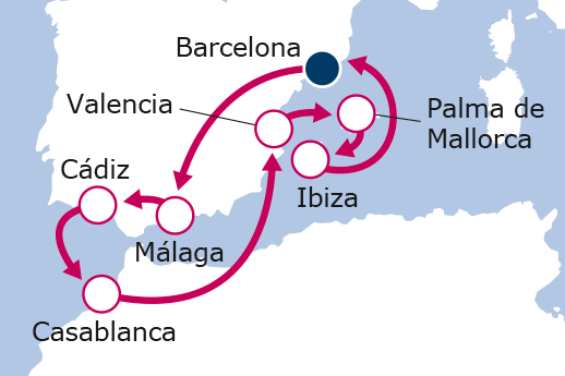 Sur de España y Casablanca