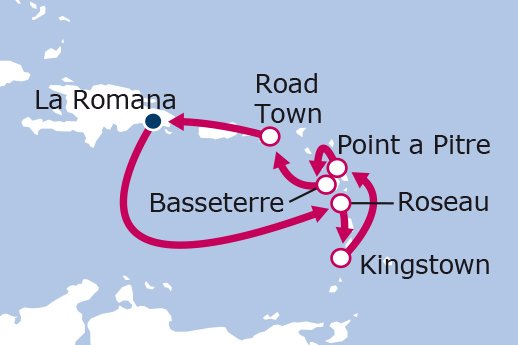 Itinerario de Colores del Caribe
