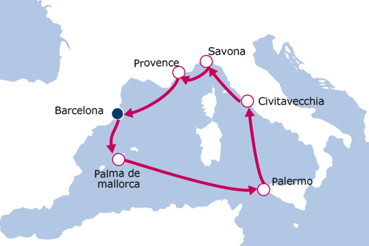 Itinerario de Mediterráneo Costa Smeralda II