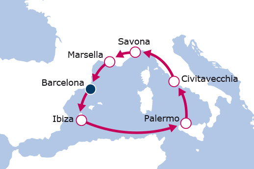 Itinerario de Mediterráneo Costa Toscana II