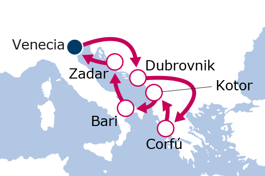 Itinerario de El increíble Mediterráneo Oriental