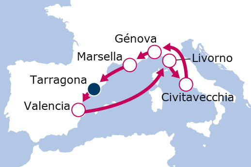 Itinerario de Redescubriendo el Mediterráneo desde Tarragona