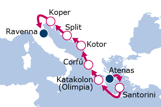 Itinerario de Islas Griegas y Adriático