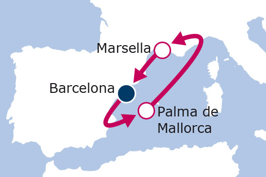 Itinerario de Escapada Mediterráneo Harmony of the seas